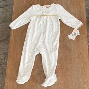 Juicy Couture Cream and Gold Kids Footie